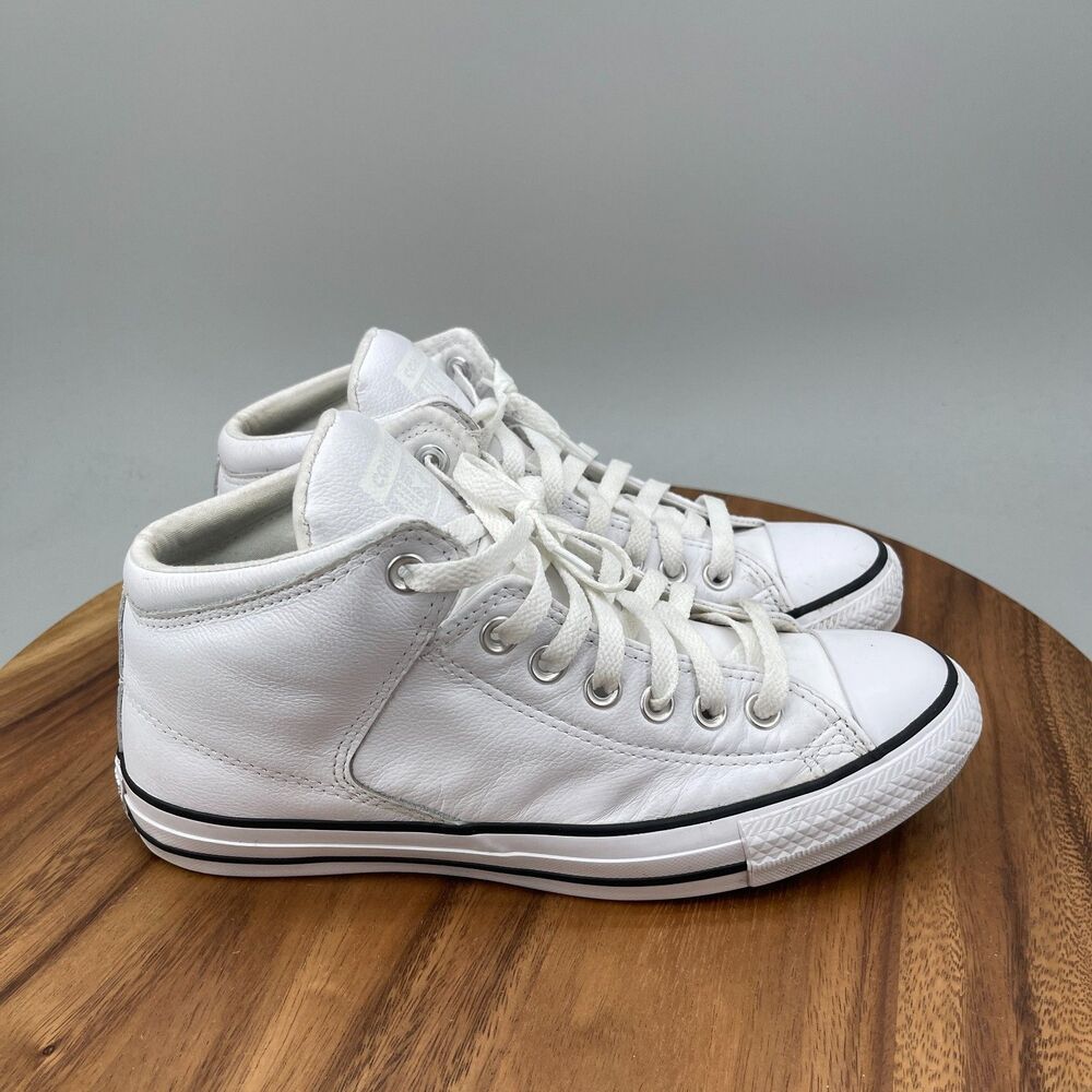 Converse Chuck Taylor All Star High Street Shoes Womens Size 9.5 White Leather